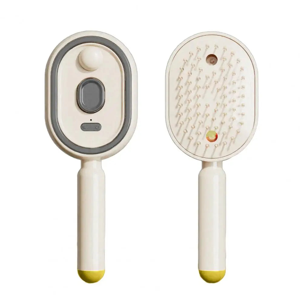 Electric Steam Hair Brush with Water Spray Reduce Frizz Anti-Static Misting Hairbrush Cordless Fluffy Hair Detangling Brush