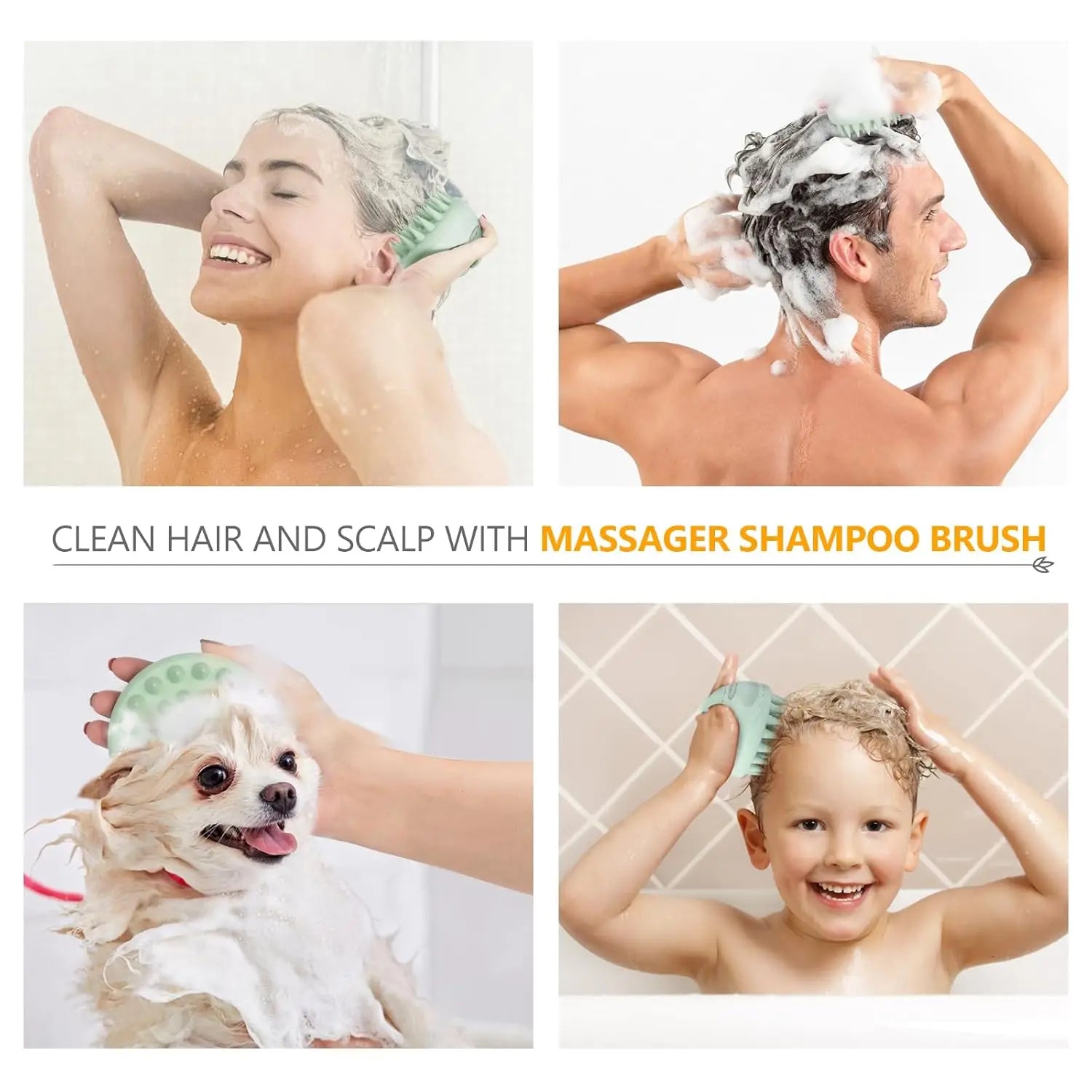 Scalp Massage Brush – Deep Clean, Stop Itching & Boost Hair Growth
