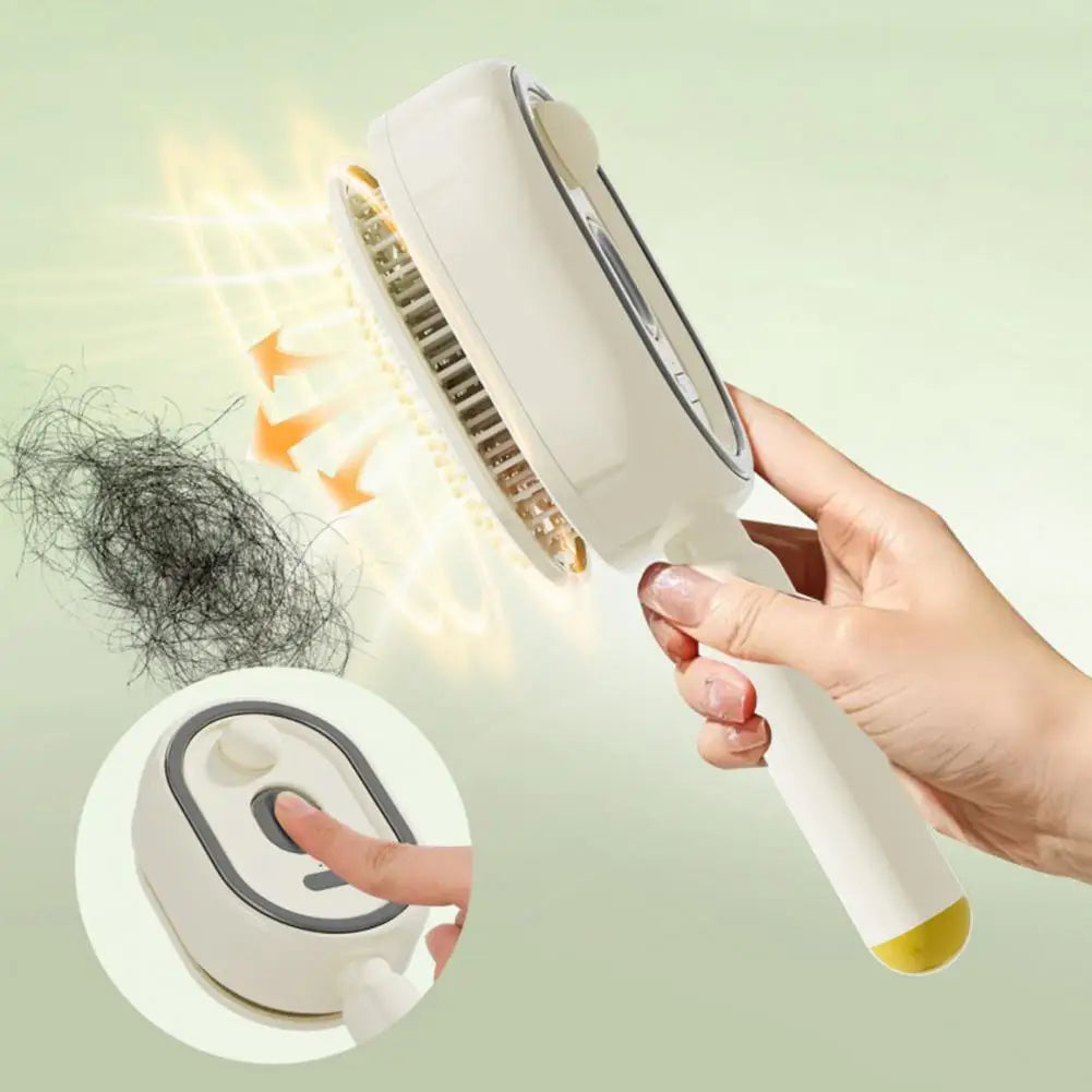 Electric Steam Hair Brush with Water Spray Reduce Frizz Anti-Static Misting Hairbrush Cordless Fluffy Hair Detangling Brush