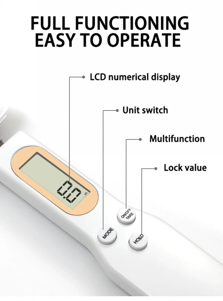 Digital Kitchen Scale Spoon – Precise Measuring for Coffee, Baking & Cooking