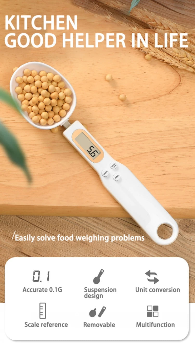 Digital Kitchen Scale Spoon – Precise Measuring for Coffee, Baking & Cooking