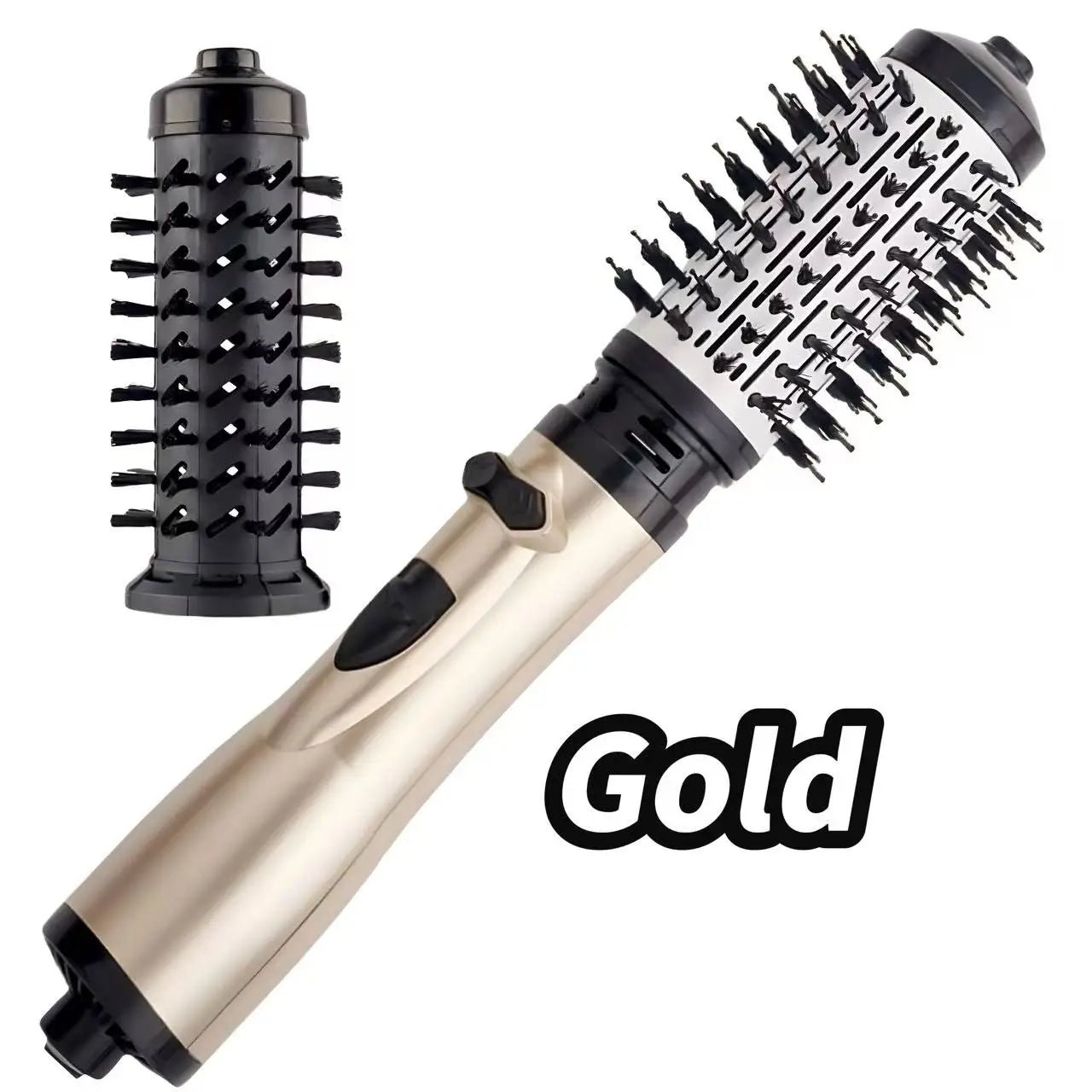 2-in-1 Hot Air Brush & Curling Wand — Salon-Quality Blowout at Home